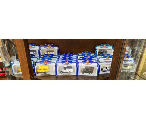 Shelf of Oxford Die Cast models 