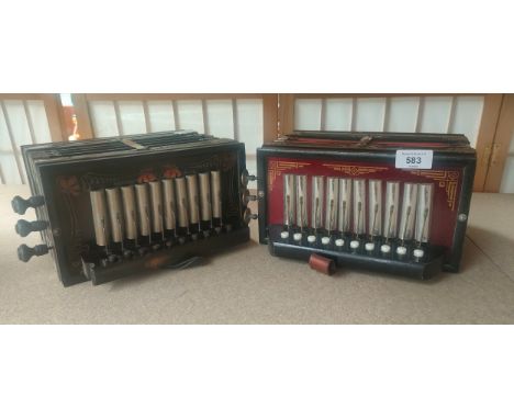 Two vintage squeeze boxes. 