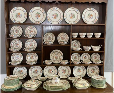 A Large Copeland Spode 'Chinese Rose' pattern dinner and tea service. 