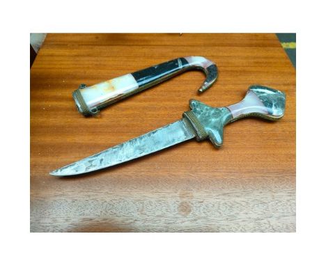 An Eastern themed dagger with scabbard