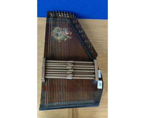 Antique Zither lap harp. 