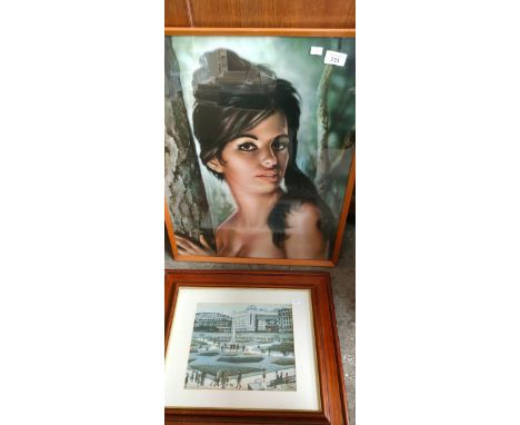 Joseph Henry Lynch print of Tina, Together with Lowry print. 