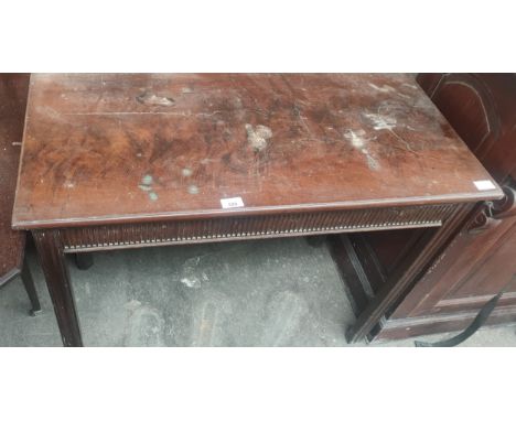 19th century Mahogany console table with single frieze drawer. 