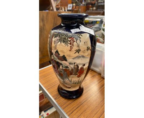 Japanese Satsuma panel painted vase. 