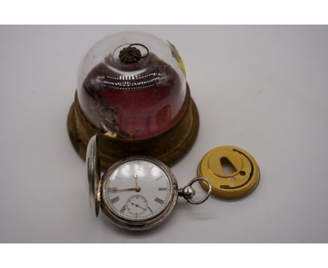 A Victorian silver hunter key wind pocket watch, by Joseph Hewitt,&nbsp;Chester 1874, 48mm, No. 3080, having key and glass do