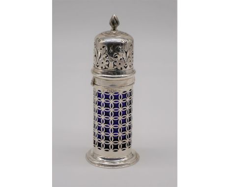 An Edwardian pierced silver caster, by Haseler Brothers,&nbsp;London 1901, 16cm high, 112g. 