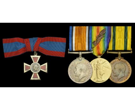 A scarce Great War ‘Western Front’ A.R.R.C. group of four awarded to Sister Zoe B. Douet, Territorial Force Nursing Service, 