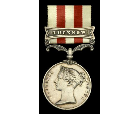 Indian Mutiny 1857-59, 1 clasp, Lucknow (Gunr. Jas. Dickson, Rl. H. Art.) light contact marks, nearly very fine  £200-£240  -