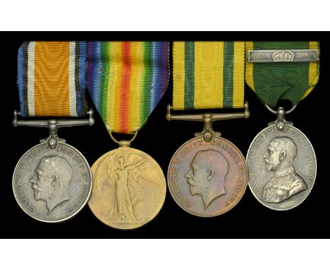 Four: Battery Sergeant Major G. G. Roberts, Royal Field Artillery  British War and Victory Medals (690453 W.O. Cl. 2 G. G. Ro