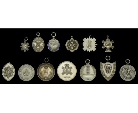 Regimental Prize Medals (13), Highland Light Infantry (10); Cameron Highlanders (3), silver, one with enamels, generally very