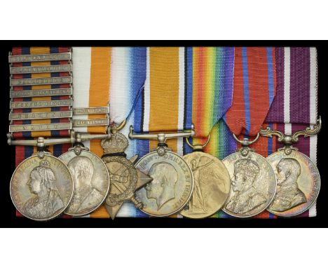 A scarce Great War ‘Egyptian theatre’ M.S.M. combination group of seven awarded to Sergeant A. Peachey, Mounted Military Poli