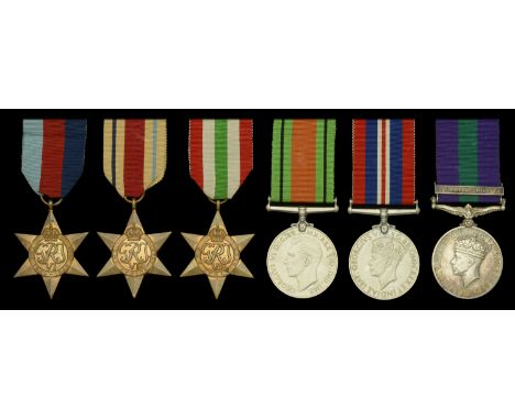 Six: Sergeant A. H. Cross, Royal Signals  1939-45 Star; Africa Star; Italy Star; Defence and War Medals 1939-45; General Serv