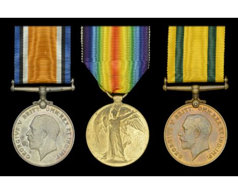 Three: Private W. B. Scoffings, Royal Lancaster Regiment  British War and Victory Medals (244510 Pte. W. B. Scoffings. R. Lan