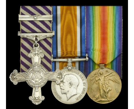A fine and scarce 1918 Great War Sopwith Camel fighter ace’s D.F.C. and Second Award Bar group of three awarded to Captain S.