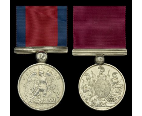 A Waterloo and William IV L.S. & G.C. pair awarded to Repository Sergeant James Millar, Royal Foot Artillery   Waterloo 1815 