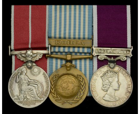 A post-War B.E.M. group of three awarded to Sergeant R. W. Kinsley, 42 Field Regiment, Royal Artillery   British Empire Medal