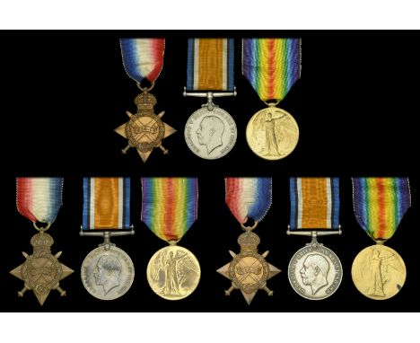Three: Private S. Beet, Northumberland Fusiliers 1914-15 Star (15795 Pte. S. Beet. North’d Fus.); British War and Victory Med