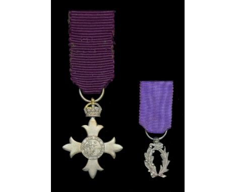 Miniature Medals: The Most Excellent Order of the British Empire, M.B.E. (Civil) Member’s 1st type badge, silver, in contempo