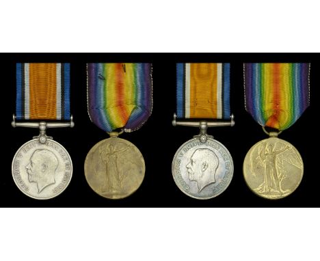 Pair: Private A. E. Mathew, King Edward’s Horse British War and Victory Medals (1750 Pte. A. E. Mathew. K. Edw. H.) slight ed