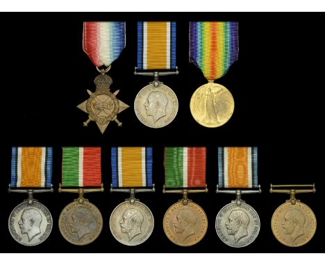 Three: Engineman J. Marr, Royal Naval Reserve 1914-15 Star (ES. 1591, J. Marr, Engn., R.N.R.); British War and Victory Medals