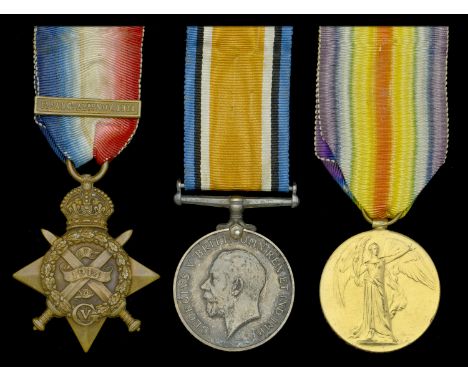 Three: Private C. F. Pearson, 1st Battalion, Hampshire Regiment, who was wounded in action at Le Cateau, 26 August 1914, and 