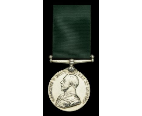 Volunteer Force Long Service Medal (India & the Colonies), G.V.R. (Pte. A. J. G. Bean, Dehra Dun Contgt.) impressed naming, n