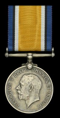 A sole entitlement British War Medal awarded to Gunner C. Reppke, Royal Garrison Artillery, late Royal Naval Reserve, a ‘cons