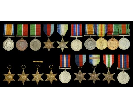 Pair: P. Trenchard, Mercantile Marine British War and Mercantile Marine War Medals (Percy Trenchard) both impressed with slig