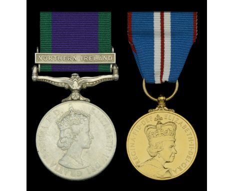 General Service 1962-2007, 1 clasp, Northern Ireland (24554963 Pte C L Harrop LI); together with a Jubilee 2002, unnamed as i