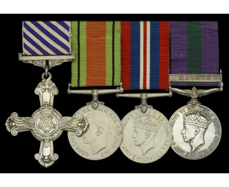 A rare ‘1958’ Malaya operations D.F.C. group of four awarded to Valetta pilot Flight Lieutenant K. J. Robinson, 52 Squadron, 