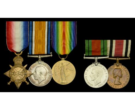 Three: Sergeant E. Tidey, Royal Fusiliers 1914-15 Star (1350 Pte. E. Tidey, R. Fus.); British War and Victory Medals (K-1359 