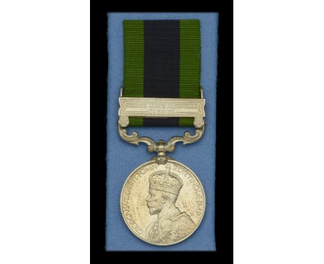 The I.G.S. 1908-35 Medal with ‘North West Frontier 1930-31’ clasp awarded to Flying Officer E. N. V. Everett, Royal Air Force