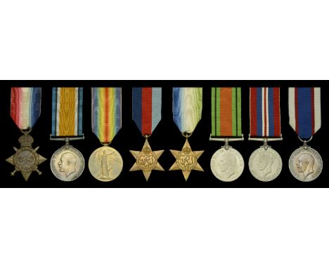 Eight: Petty Officer J. T. Hodges, Royal Navy, later Royal Fleet Reserve  1914-15 Star (J.19124 J. T. Hodges, A.B., R.N.); Br