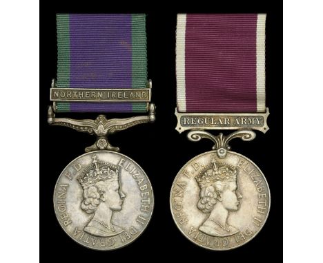 Pair: Sergeant P. Gregory, Royal Corps of Transport  General Service 1962-2007, 1 clasp, Northern Ireland (23784688 Sgt. P. G