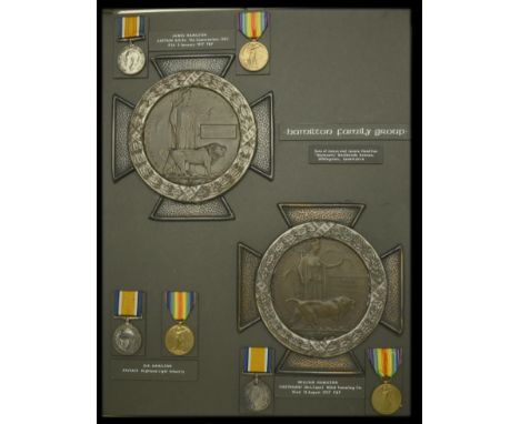 Family Group:  Pair: Captain W. Hamilton, 183rd Tunnelling Company, Royal Engineers, who died on 14 August 1917 British War a