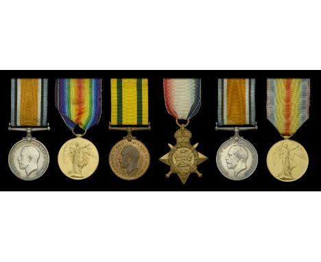 Family Group:  Three: Private J. H. Light, Oxfordshire and Buckinghamshire Light Infantry, who was killed in action on the We