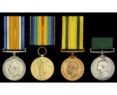 Family Group:  Three: Captain L. Beck, 2nd (City of London) Battalion (Royal Fusiliers), London Regiment British War and Vict