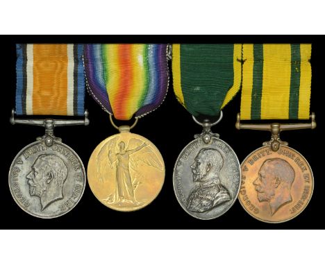 Four: Private A. C. Lightwood, East Surrey Regiment  British War and Victory Medals (1811 Pte. A. C. Lightwood. E. Surr. R.);