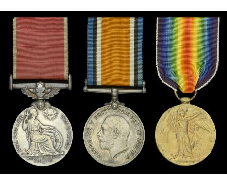 A Second War ‘Portsmouth Blitz’ B.E.M. group of three awarded to A. W. Campbell, a Caretaker and Fire Watcher for the Portsmo