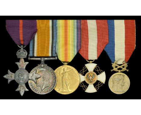 A Great War M.B.E. group of five awarded to Lieutenant J. G. Barraclough, Royal Fusiliers, who served with the Royal Naval Re