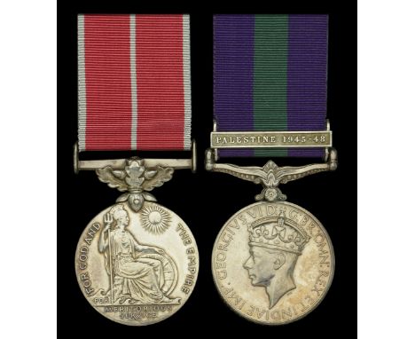 A rare ‘Palestine 1945-48 operations’ B.E.M. pair awarded to Aircraftman 1st Class A. Vickers, Royal Air Force, a Motor Trans