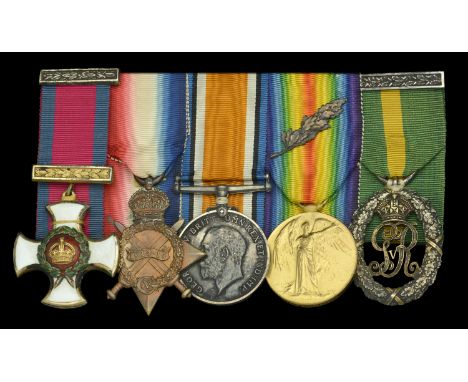 A Great War D.S.O. group of five awarded to Major H. L. Pearson, Royal Field Artillery  Distinguished Service Order, G.V.R., 