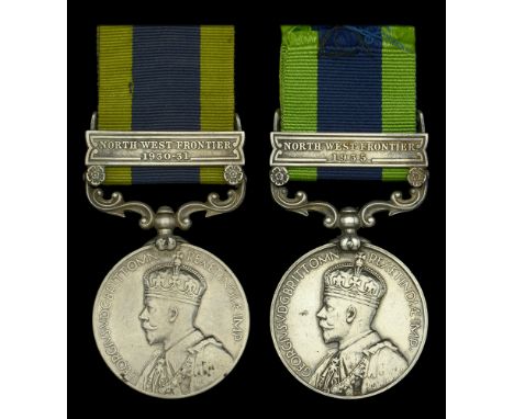 India General Service 1908-35, 1 clasp (2), North West Frontier 1930-31 (MT-50543 Sepoy Chini Ram, R.I.A.S.C. (MT); North Wes
