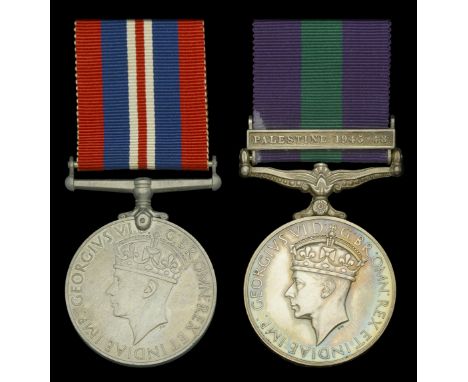 Pair: Private R. W. Salter, Duke of Cornwall’s Light Infantry  War Medal 1939-45; General Service 1918-62, 1 clasp, Palestine