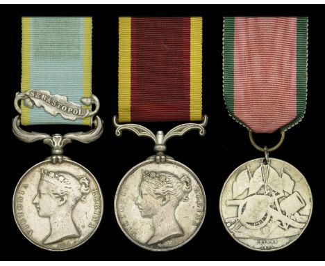Three: Gunner Robert Andrews, Royal Artillery   Crimea 1854-56, 1 clasp, Sebastopol (Gr. & Dr. R. Andrews) officially impress