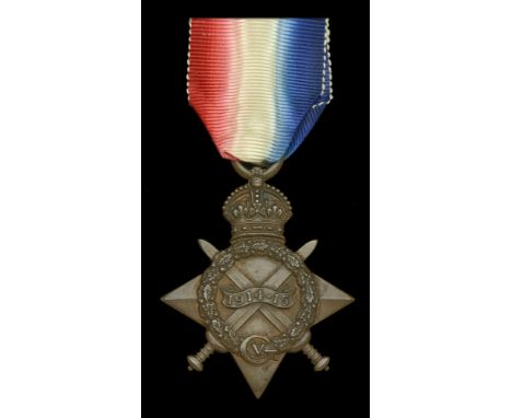1914-15 Star (8693 Pte. T. Green. R. Muns. Fus.) traces of adhesive to reverse, otherwise good very fine £80-£100  ---  Thoma