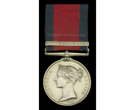 Military General Service 1793-1814, 1 clasp, Egypt (J. Haywood, R. Arty.) very fine  £1,000-£1,400  ---  Provenance: Glendini