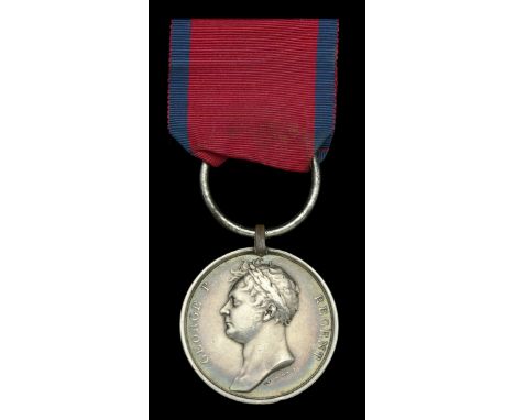 An unusual double-issue pair of Waterloo medals awarded to Lieutenant Samuel Phelps, Royal Foot Artillery  Waterloo 1815 (Lie