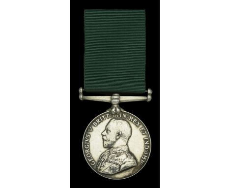 Volunteer Force Long Service Medal (India & the Colonies), G.V.R. (Vol. J. R. Hall Burma Rys Vol Corps.) engraved naming, pol