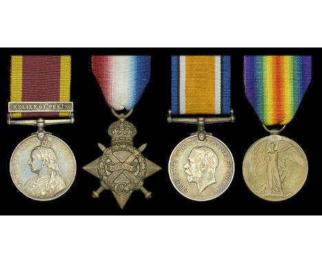 Four: Able Seaman J. E. MacLeod, Royal Navy, later Mercantile Marine  China 1900, 1 clasp, Relief of Pekin (J. E. Mc.Leod, A.